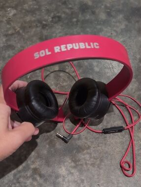 SOL Republic Headphones - Red and Black